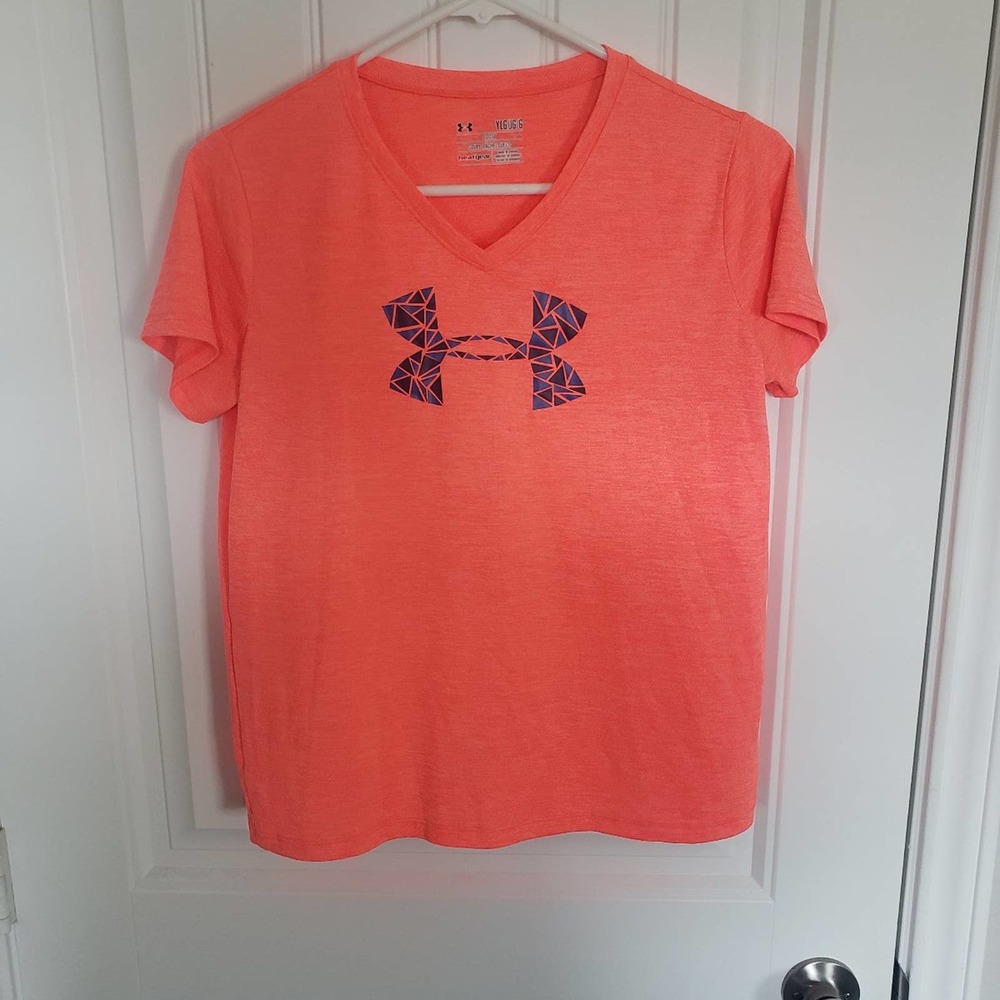 Under Armour kids youth large orange shirt